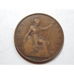 Anglie 1 Penny 1915 VF-XF č25926