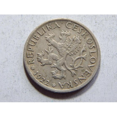 Československo 1 Koruna 1922 VF-XF č36609 