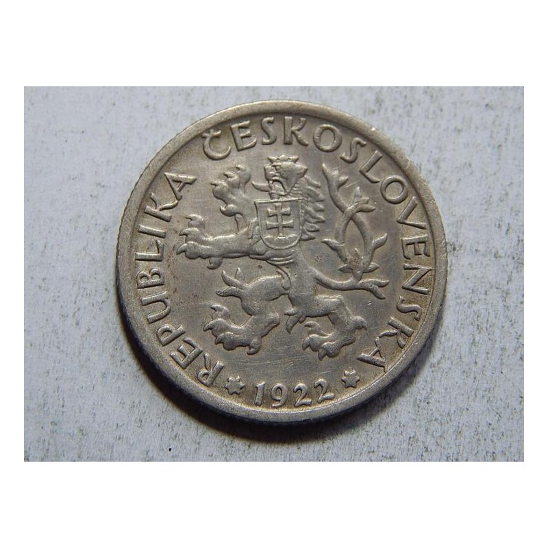 Československo 1 Koruna 1922 UNC č36959 Československo 1 Koruna 1922 UNC č36959