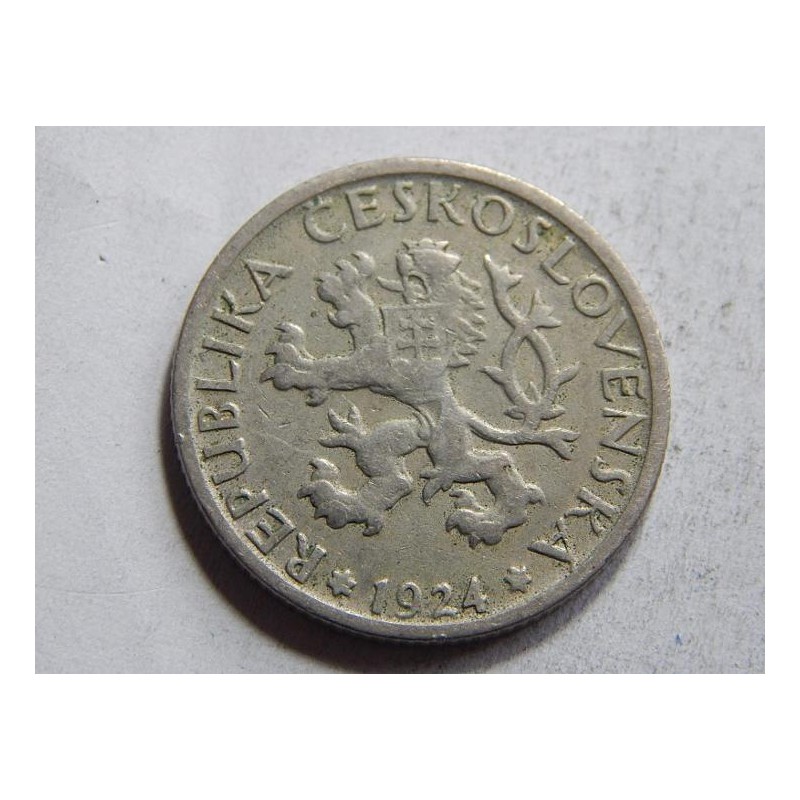 Československo 1 Koruna 1924 XF č36616 Československo 1 Koruna 1924 XF č36616