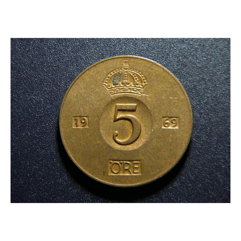Švédsko 5 Öre 1969U XF č32381 Švédsko 5 Öre 1969U XF č32381