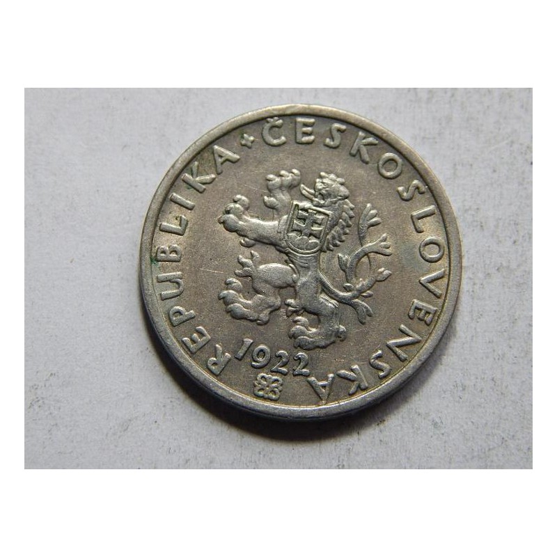 Československo 20 Haléřů 1922 XF-UNC č30506 Československo 20 Haléřů 1922 XF-UNC č30506