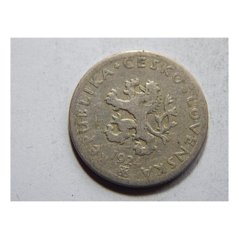 Československo 20 Haléřů 1924 F-VF č30379 Československo 20 Haléřů 1924 F-VF č30379