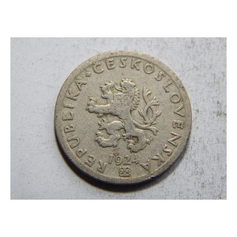 Československo 20 Haléřů 1924 VF-XF č31497 Československo 20 Haléřů 1924 VF-XF č31497