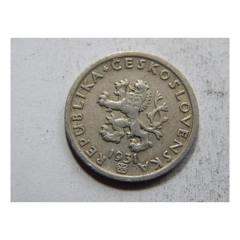 Československo 20 Haléřů 1931 XF-UNC č31475 Československo 20 Haléřů 1931 XF-UNC č31475