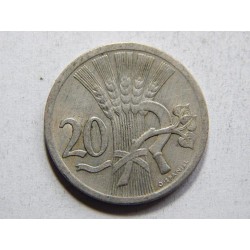 Československo 20 Haléřů 1937 XF č30467 