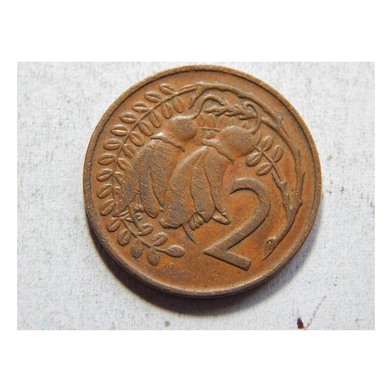 Nový Zealand 2 Cents 1969 XF č37000 Nový Zealand 2 Cents 1969 XF č37000