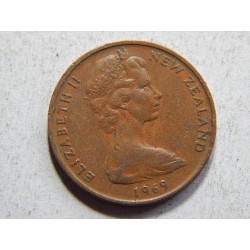 Nový Zealand 2 Cents 1969 XF č37000 
