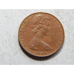 Nový Zealand 2 Cents 1980 XF č28250 