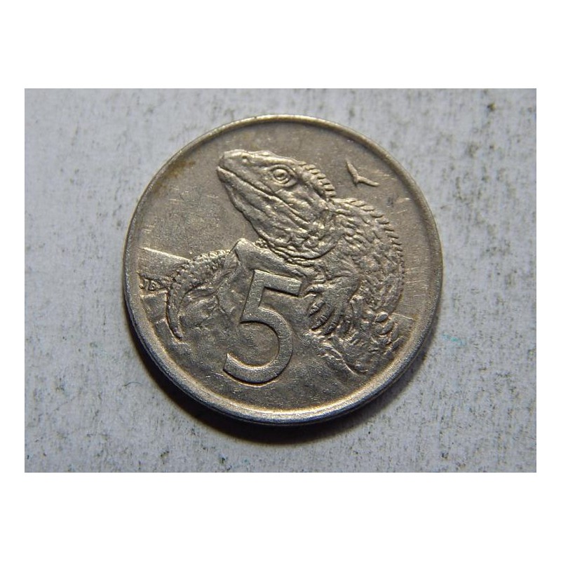 Nový Zealand 5 Cents 1971 XF č36974 Nový Zealand 5 Cents 1971 XF č36974
