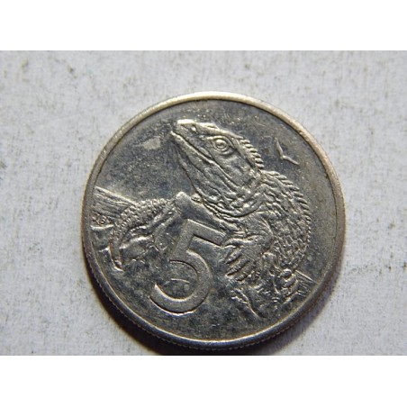 Nový Zealand 5 Cents 1987 XF č36996 