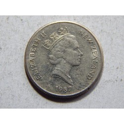 Nový Zealand 5 Cents 1987 XF č36996 