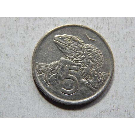 Nový Zealand 5 Cents 1995 XF č28267 