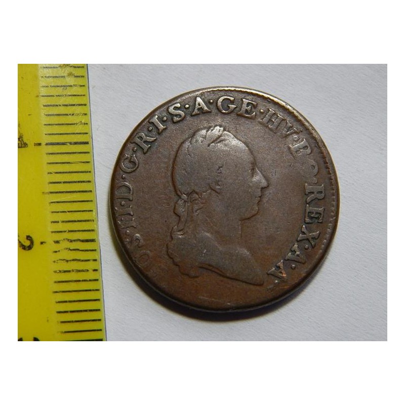 Josef II. 1 Kreutzer 1790 S VF č37840 Josef II. 1 Kreutzer 1790 S VF č37840