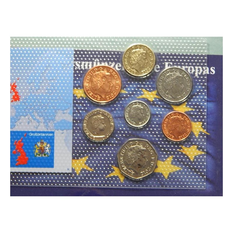 Anglie sada mincí ve folderu BU čALB01 Anglie sada mincí ve folderu BU čALB01