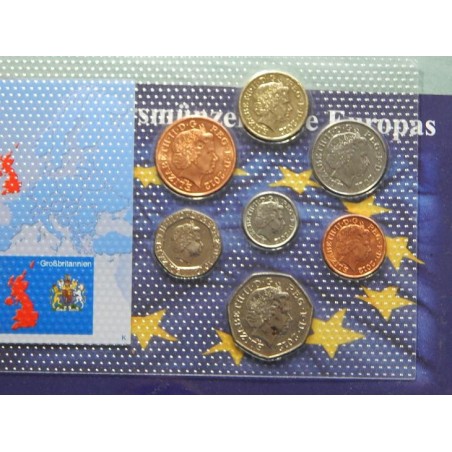 Anglie sada mincí ve folderu BU čALB01