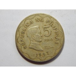 Filipíny 5 Piso 1997 VF-XF č37881 
