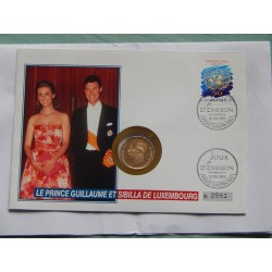 Luxembourg 20 Francs 1993 RRR PROOF v minc. dopise BU čALB01
