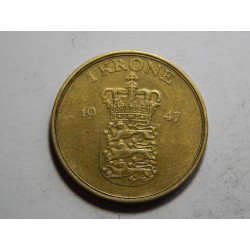 Dánsko 1 Krone 1947 NS XF č05215 