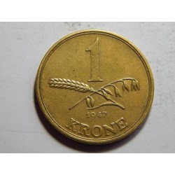 Dánsko 1 Krone 1947 NS XF č05208 