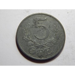 Dánsko 5 Øre 1944 Zn NS XF č05191 