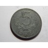 Dánsko 5 Øre 1944 Zn NS XF č05191 
