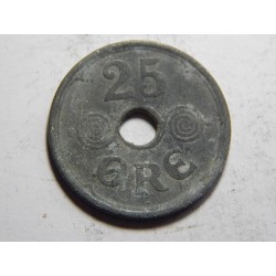 Dánsko 25 Øre 1941 N, GJ Zn VF č05220 
