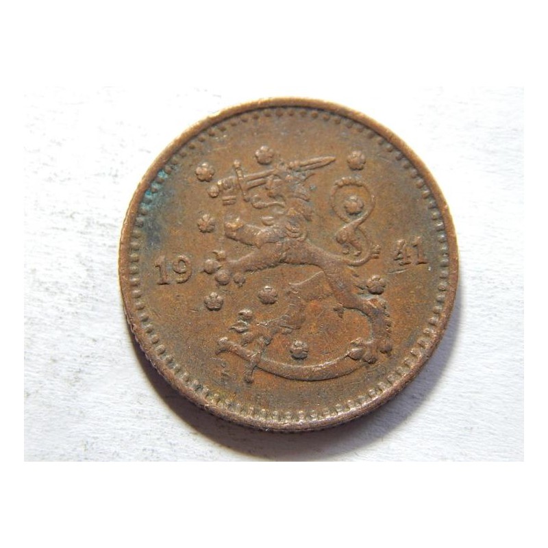 Finsko 1 Markka 1941 S VF č05168 Finsko 1 Markka 1941 S VF č05168