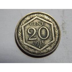 Itálie 20 Centesimi 1918 R XF č05284 