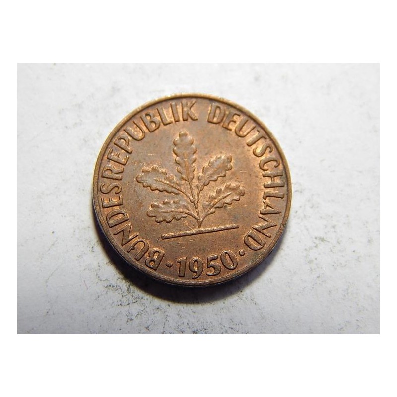Německo BRD 1 Pfennig 1950 F XF č05235 Německo BRD 1 Pfennig 1950 F XF č05235