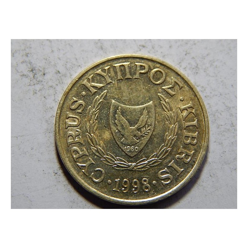 Kypr 5 Cents 1998 XF č05245 Kypr 5 Cents 1998 XF č05245