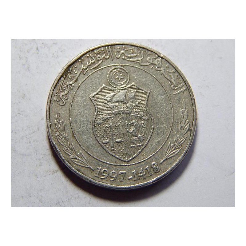 Tunisko ½ Dinar 1997 RR VF č05224 Tunisko ½ Dinar 1997 RR VF č05224