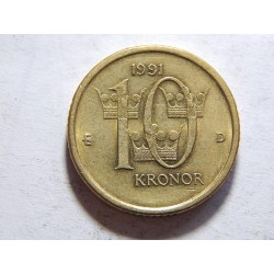 Švédsko 10 Kronor 1991 XF č05155 