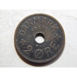 Dánsko 2 Øre 1927 HCN,GJ XF č05461 