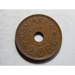 Dánsko 2 Øre 1939 N,GJ XF č05510 