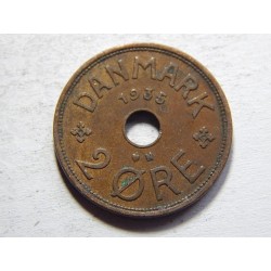 Dánsko 2 Øre 1935 N,GJ XF č05560 