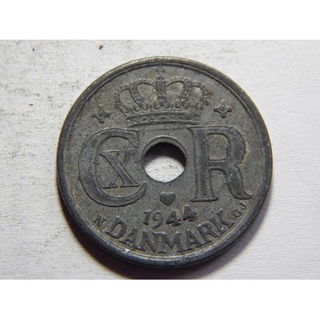 Dánsko 25 Øre 1944 N,GJ Zn XF č05585 