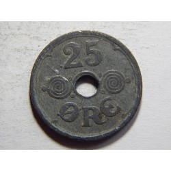 Dánsko 25 Øre 1944 N,GJ Zn XF č05585 