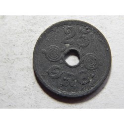 Dánsko 25 Øre 1944 N,GJ Zn VF č05588 