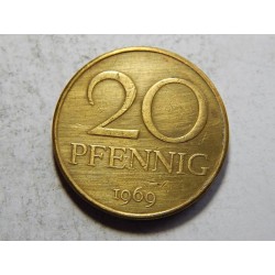 Německo DDR 20 Pfennig 1969 VF č05678 