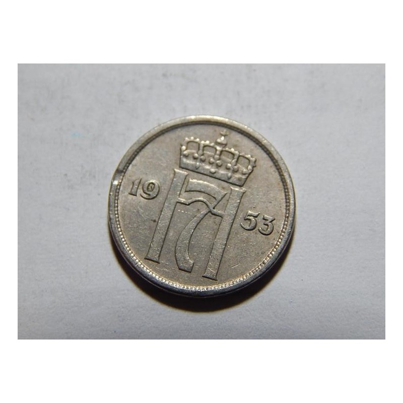 Norsko 10 Øre 1953 VF č05388 Norsko 10 Øre 1953 VF č05388