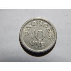 Norsko 10 Øre 1957 XF č05355 