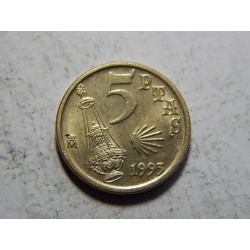 Španělsko 5 Pesetas 1993 XF č05599 