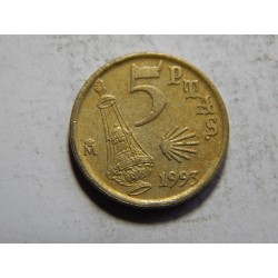 Španělsko 5 Pesetas 1993 XF č05631 