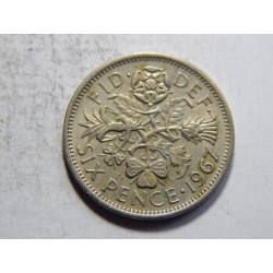 Anglie 6 Pence 1967 XF č05847 