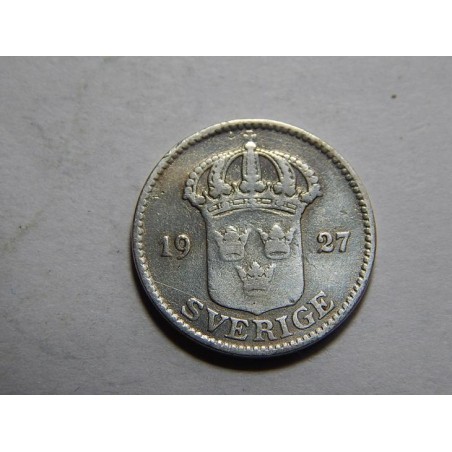 Sweden 25 Öre 1927 W Ag VF č10578