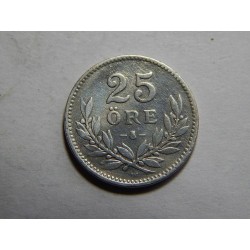 Sweden 25 Öre 1927 W Ag VF č10578