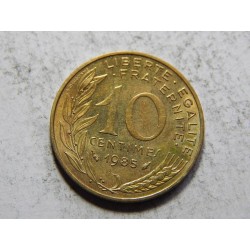 Francie 10 Centimes 1985 XF č05759 