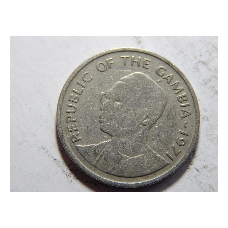 Gambie 25 Bututs 1971 VF č05922 Gambie 25 Bututs 1971 VF č05922