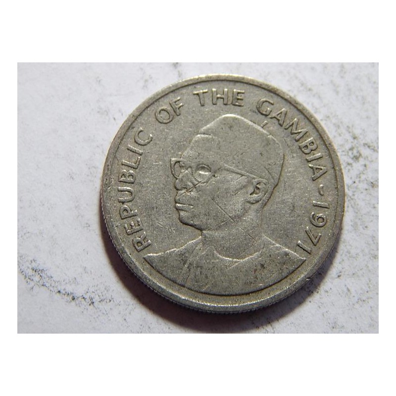 Gambie 25 Bututs 1971 VF č05926 Gambie 25 Bututs 1971 VF č05926